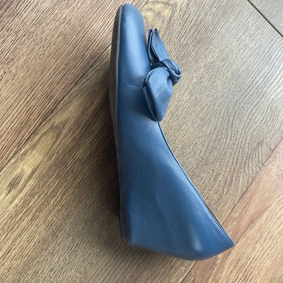 Jeffrey Campbell leather wedge shoes with detachable bows - Picture 2 of 5